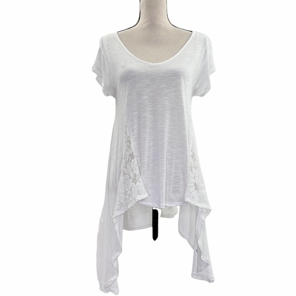 COPPER Key White Short Sleeve Sharkbite Blouse - Picture 1 of 11